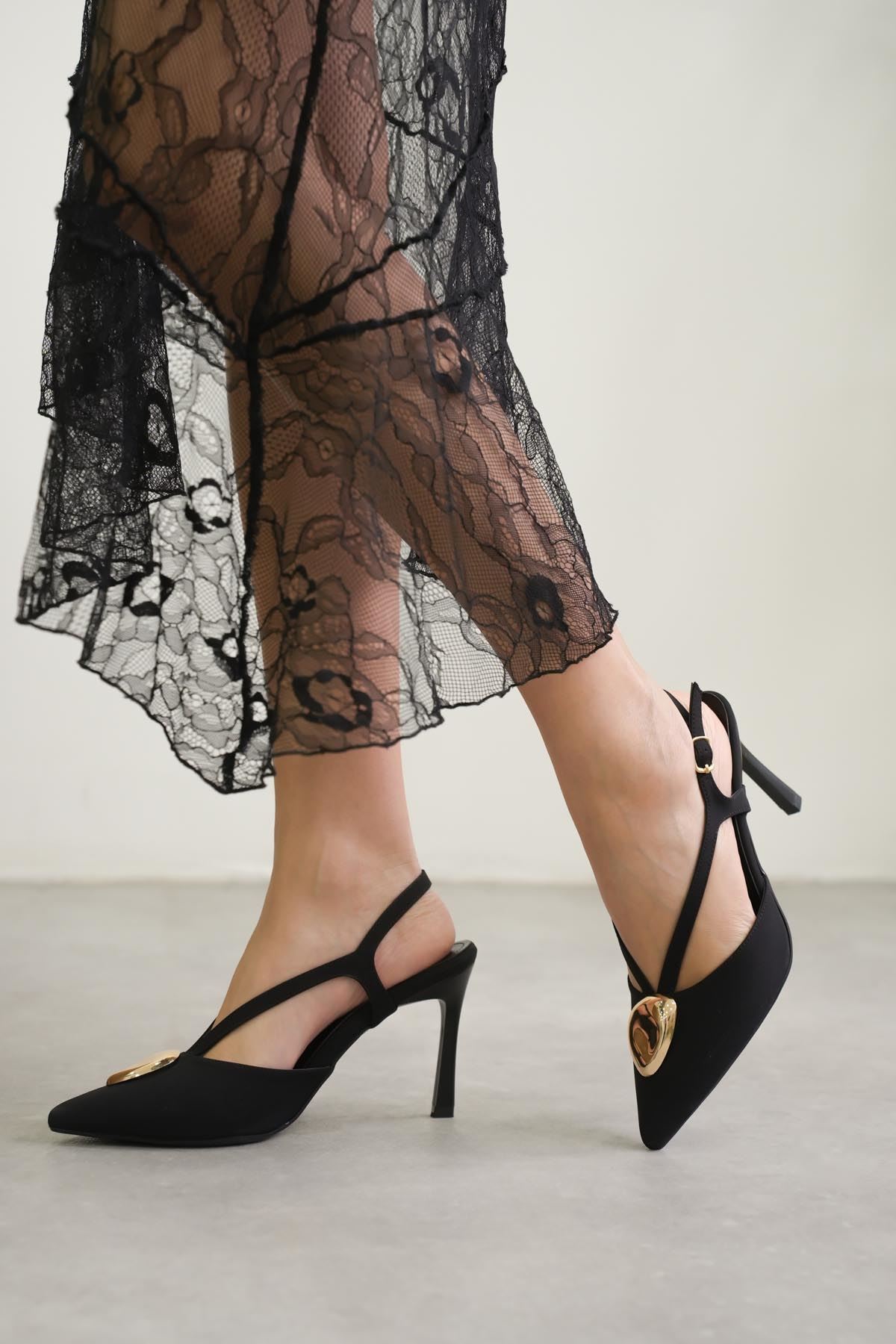 Kadın Toptan Taşlı Topuklu Ayakkabı TR08MS21D