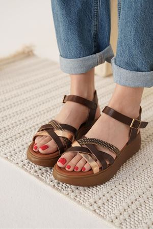 Toptan Hakiki Deri Sandalet TR31MY55E