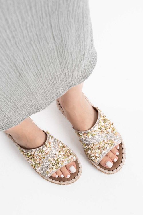 Toptan Kadın Taşlı Terlik TR35MY08B