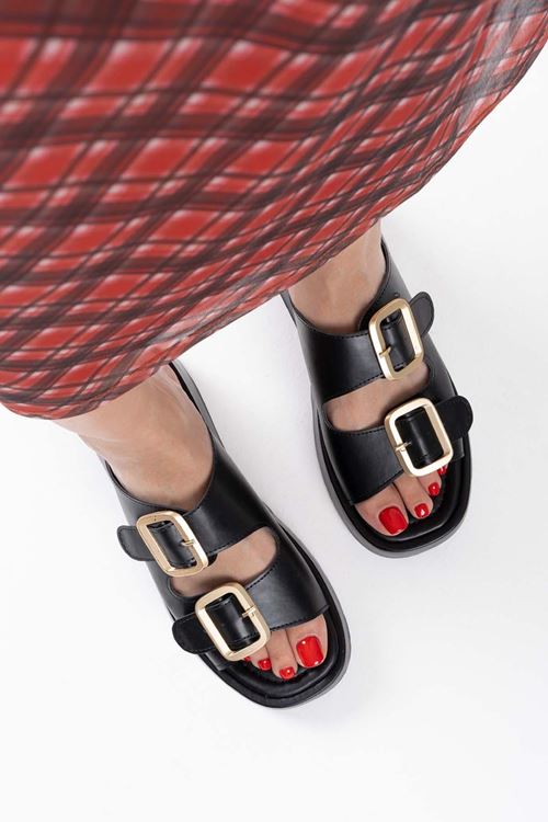 Toptan Kadın Siyah Terlik TR17MY01A