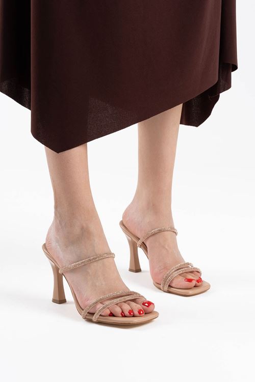 Toptan Topuklu Siyah Kadın Terlik TR20MY01D