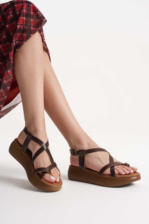 Toptan Hakiki Deri Sandalet TR31MY59C