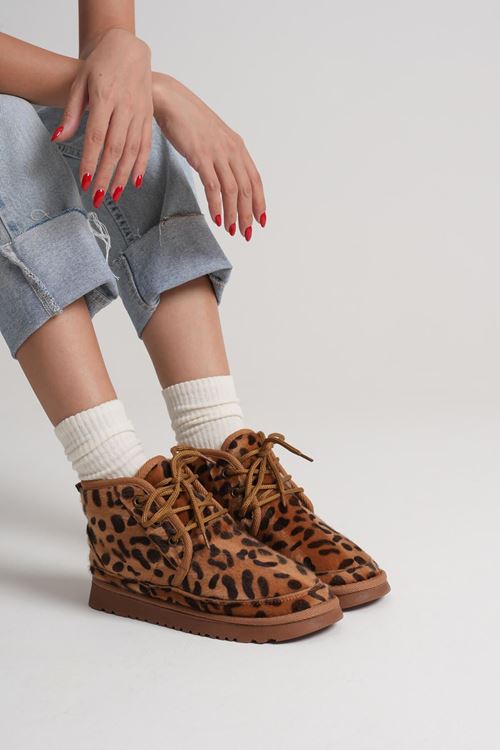 Kadın Kalın Tabanlı Kışlık Kürklü Bot TR04MK01E