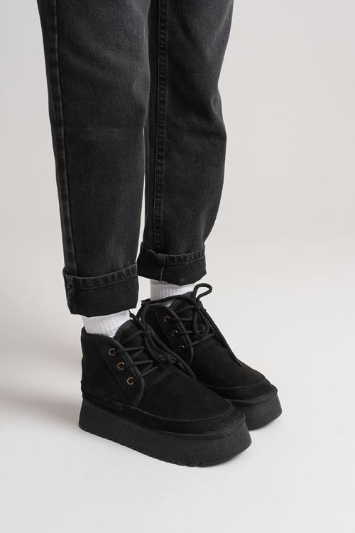 Kadın Kalın Tabanlı Kışlık Kürklü Bot TR04MK02A