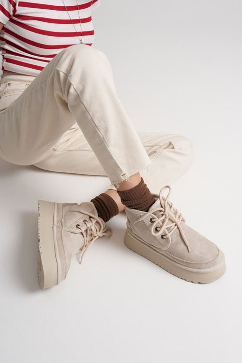 Kadın Kalın Tabanlı Kışlık Kürklü Bot TR04MK02B