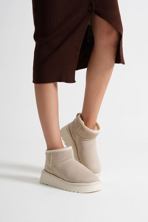 Toptan Bot Kürklü Siyah Kışlık TR14MK03B