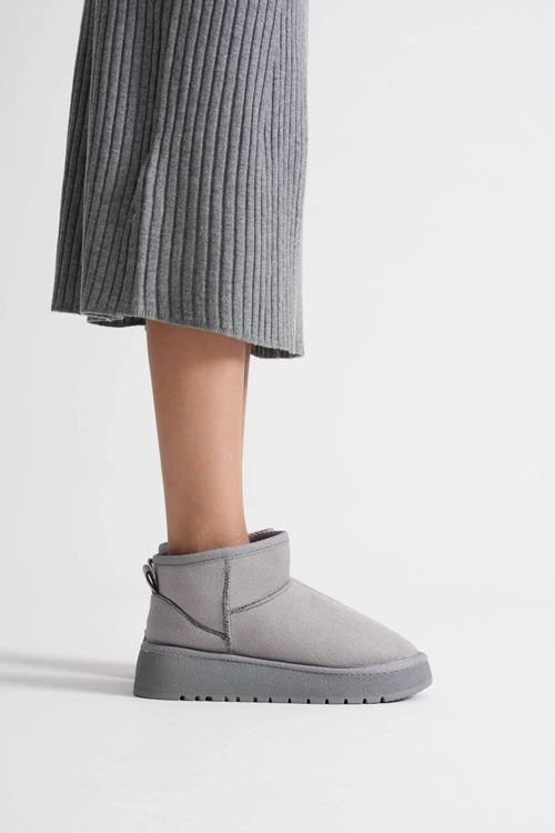 Toptan Bot Kürklü Gri Kışlık TR14MK03D