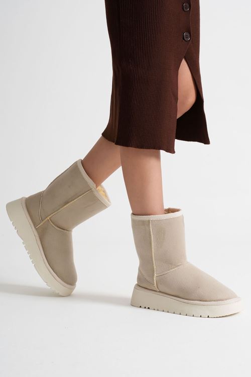 Kadın Siyah Kürklü Kışlık Bot TR14MK04B