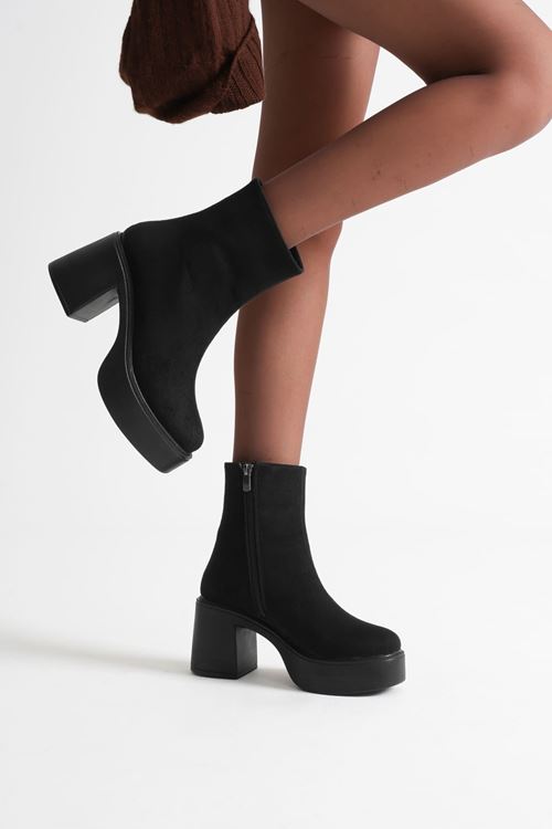 Kadın Toptan Kışlık Siyah Bot TR08MK13D