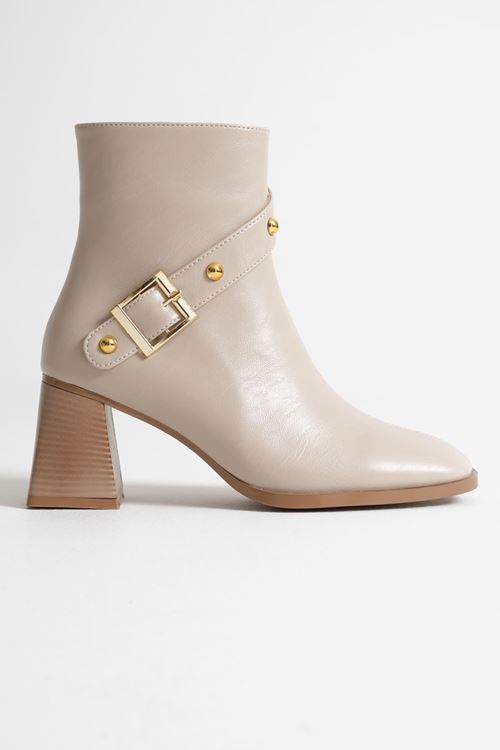 Toptan Bej Bayan Topuklu Bot TR08MK25B