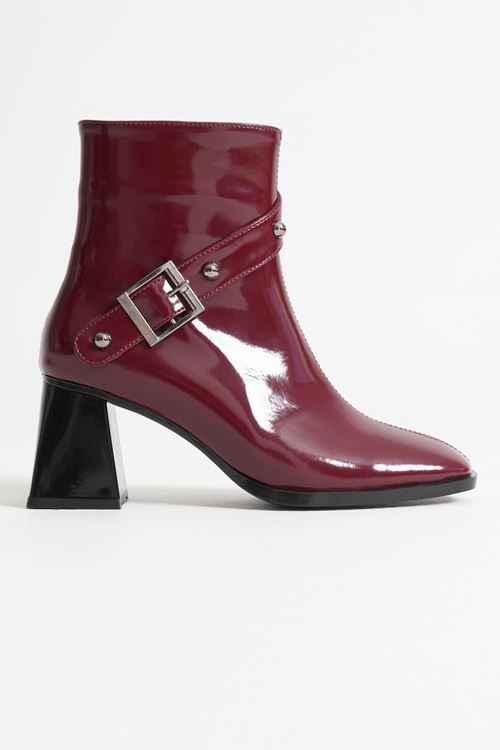 Rugan Bordo Bayan Toptan Topuklu Bot TR08MK25F