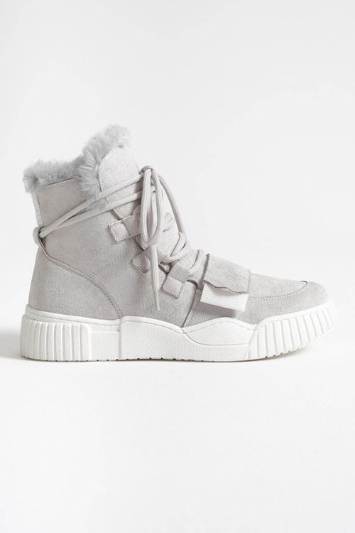 Kadın Kışlık Gri Süet Toptan Bot TR35MK01G