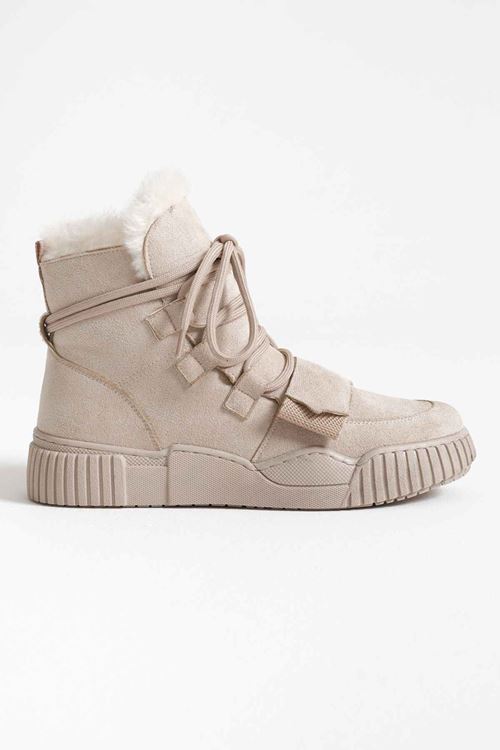 Kadın Kışlık Bej Süet Toptan Bot TR35MK01H