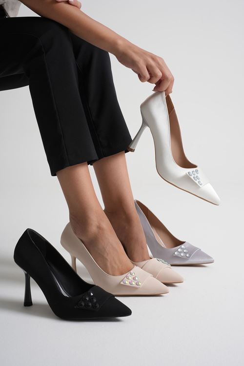 Toptan Kadın Topuklu Abiye Ayakkabı TR06MS25C