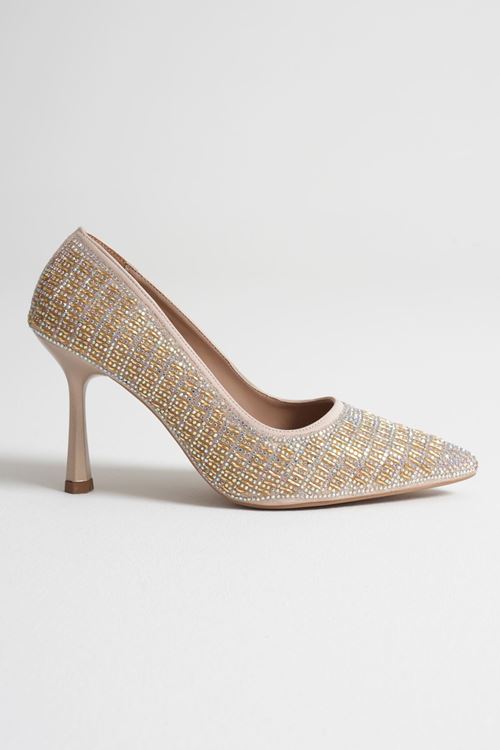 Toptan Kadın Abiye Taşlı Ayakkabı TR06MS27D