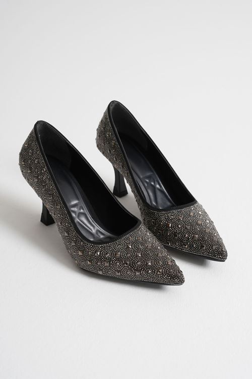 Toptan Kadın Taşlı Abiye Ayakkabı TR06MS32A