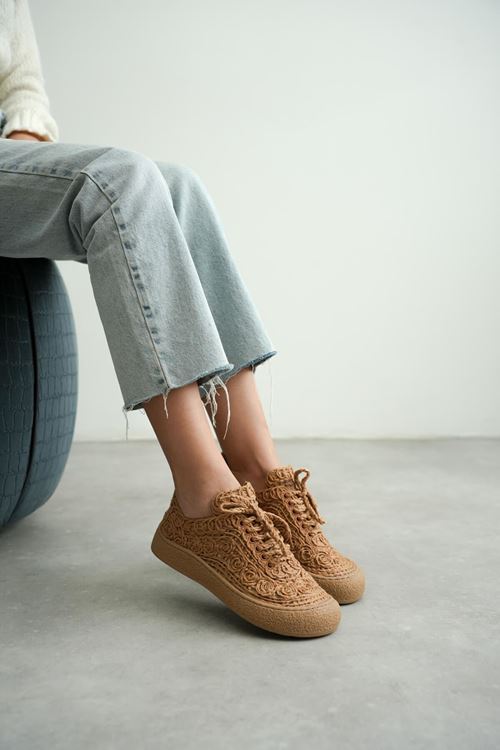 Toptan Kadın Taba Sneaker TR01MY01D