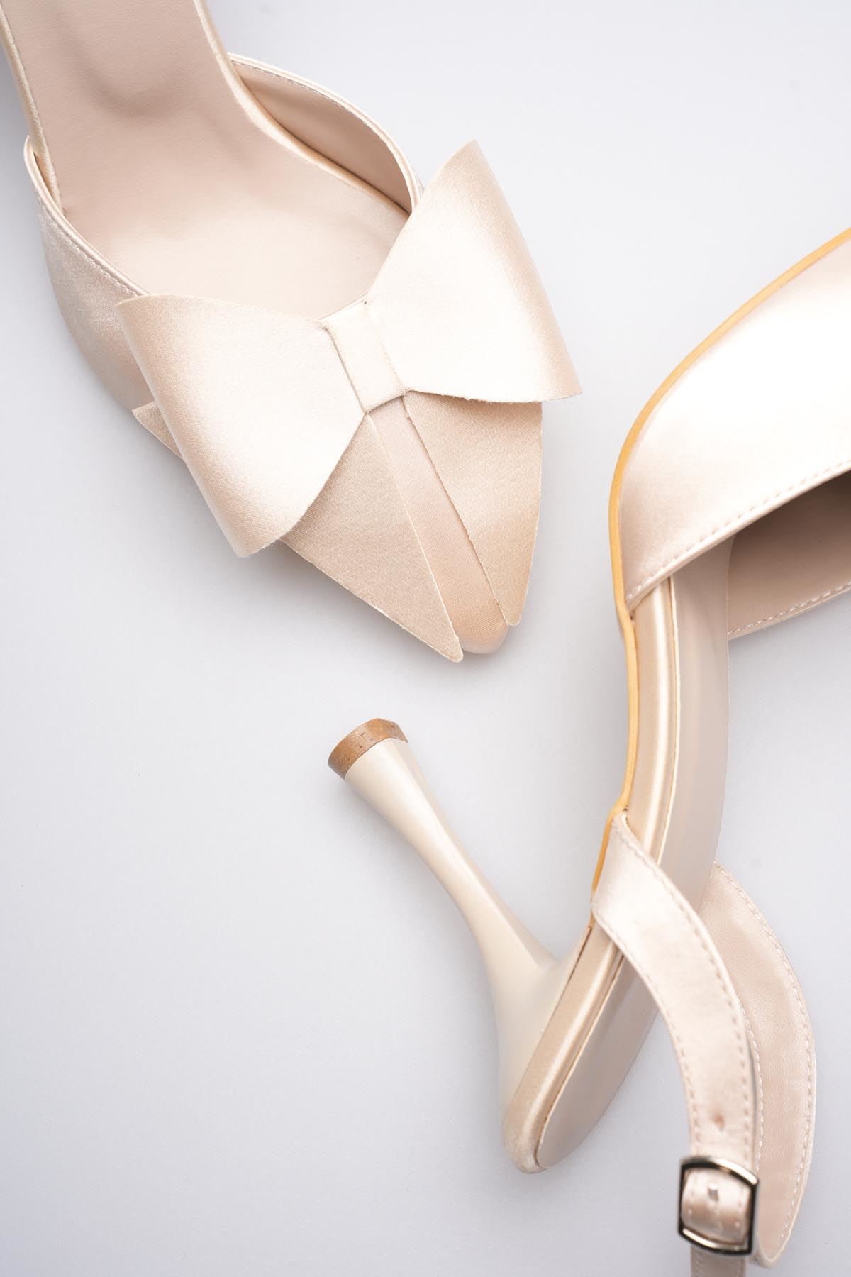 Toptan Kadın Fiyonklu Topuklu Ayakkabı TR40MS01B