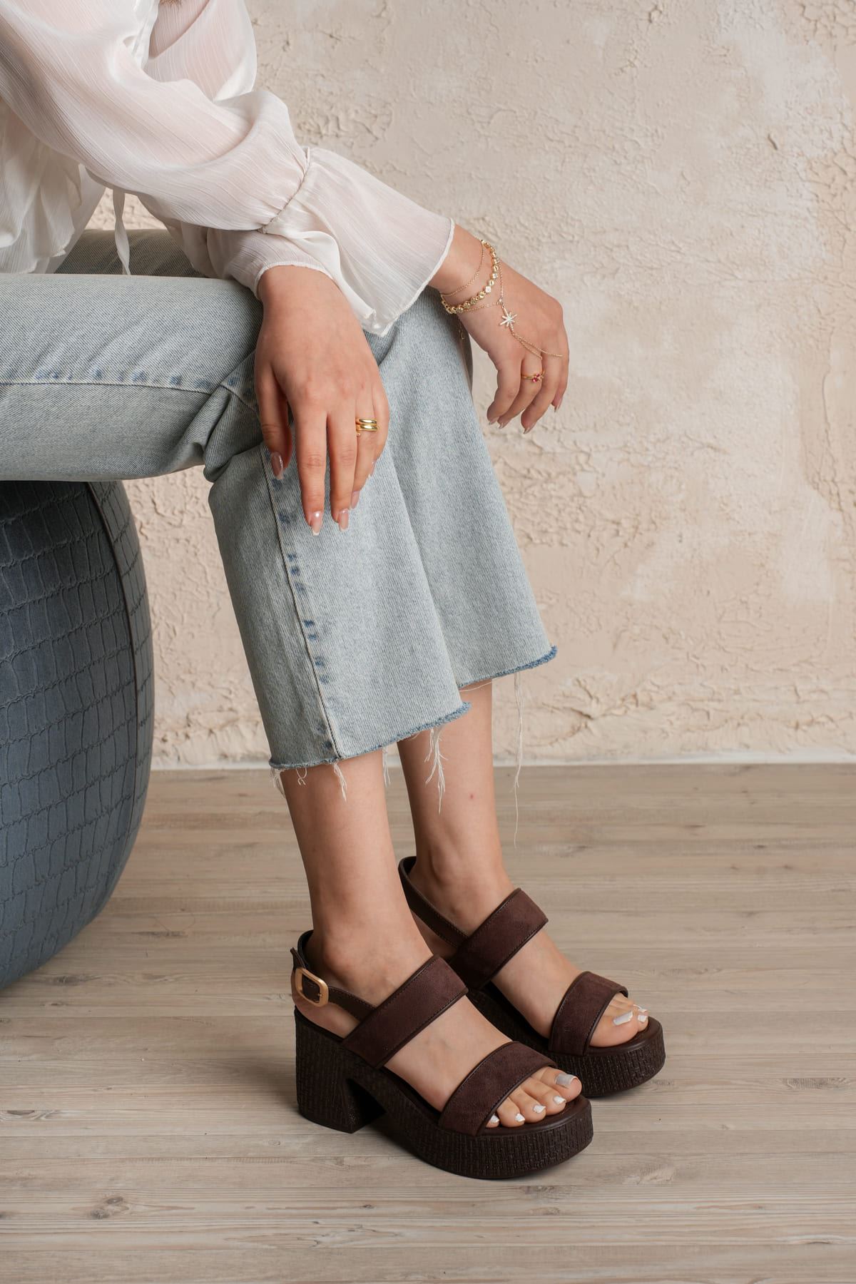 Kadın Toptan Topuklu Sandalet TR42MY01F