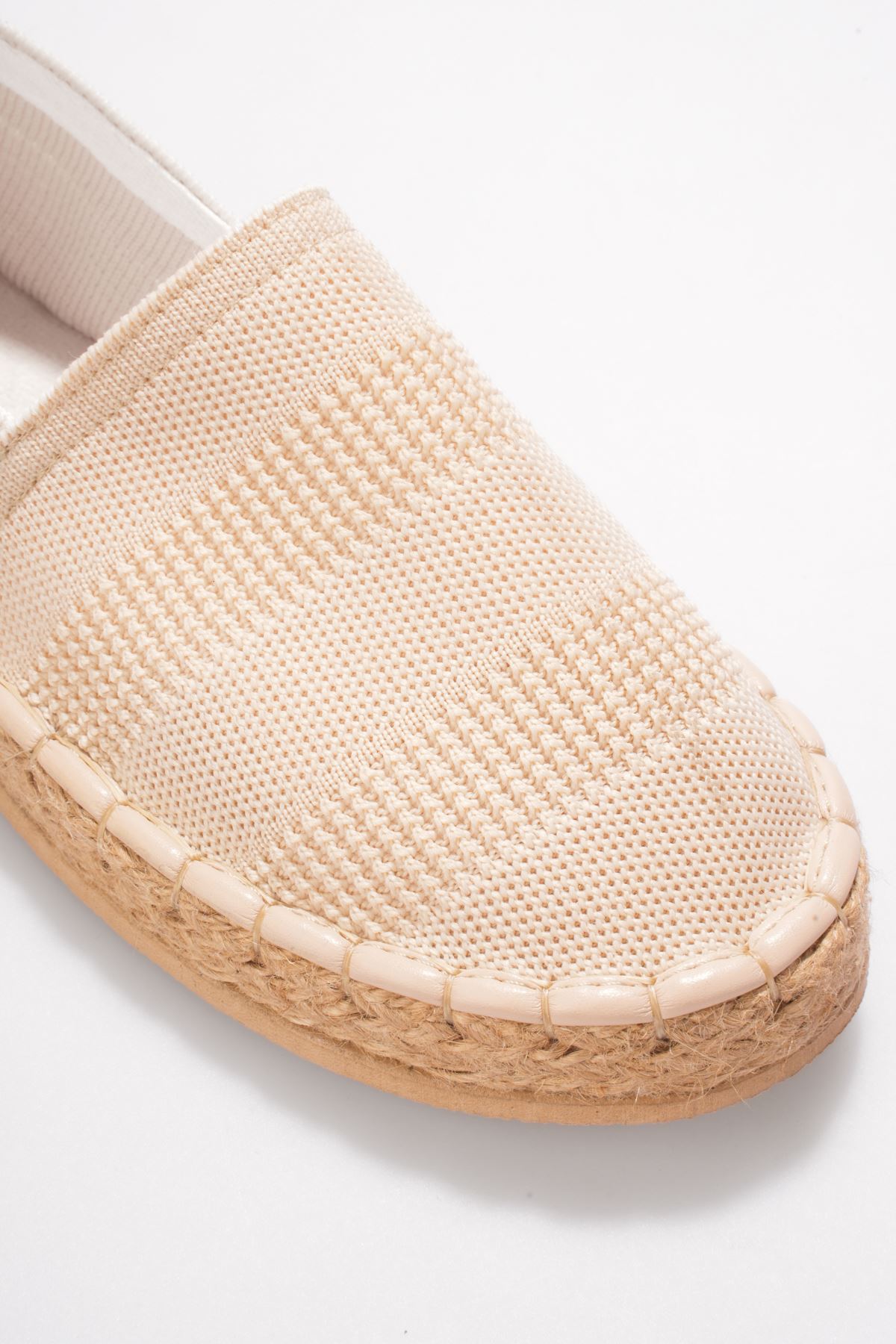 Toptan Bej Triko Espadril Yazlık Ayakkabı TR44MY01C