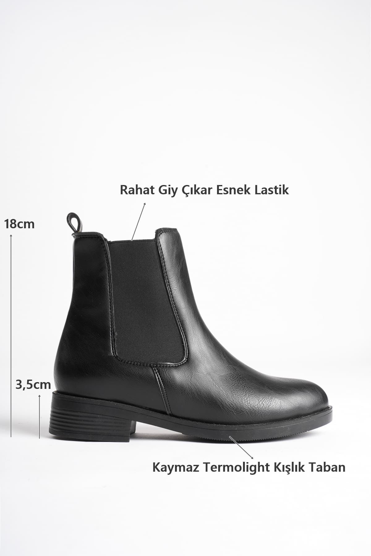 Kadın Kışlık Toptan Siyah Bot TR01MK06C