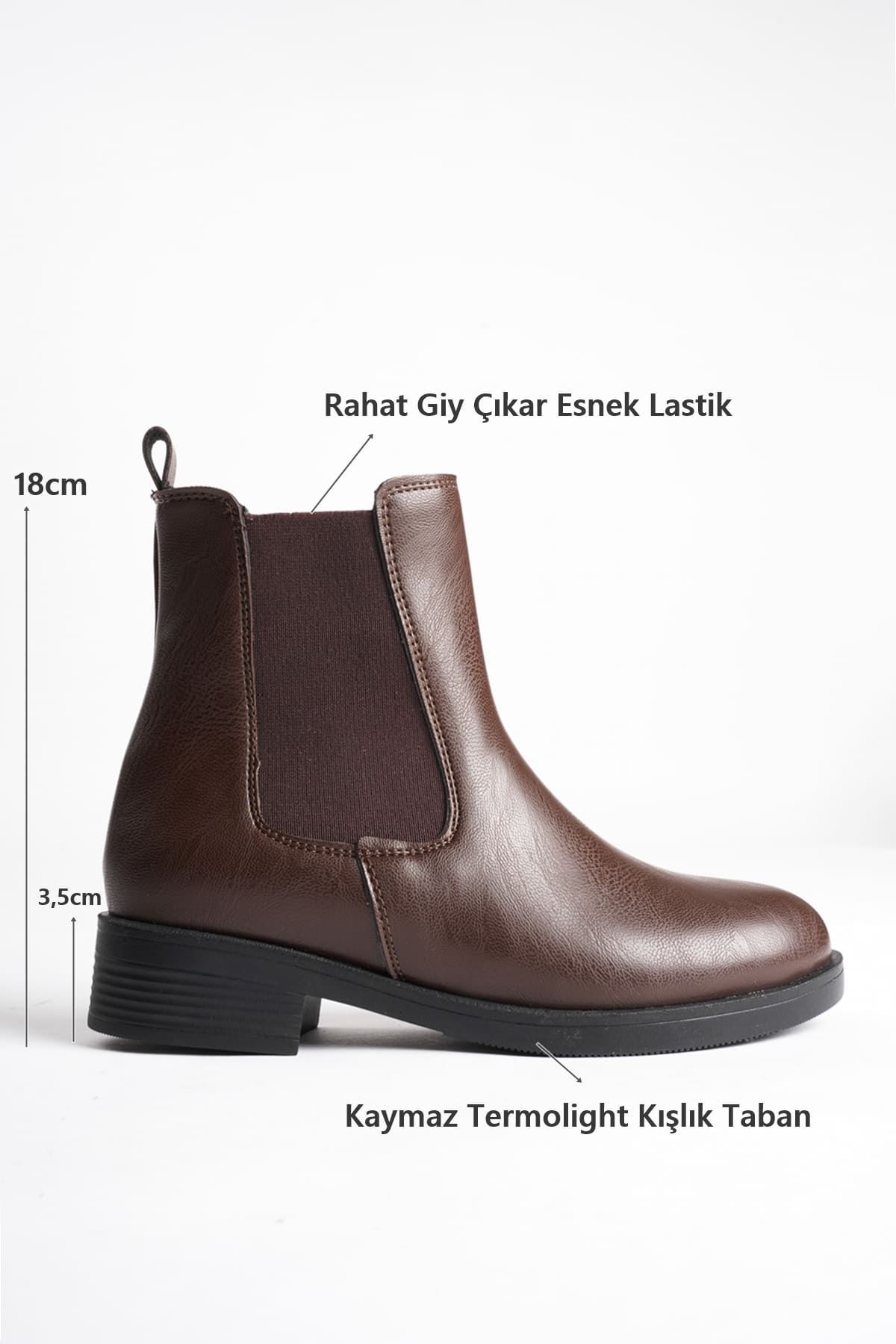 Kadın Kışlık Toptan Acı Kahve Bot TR01MK06D