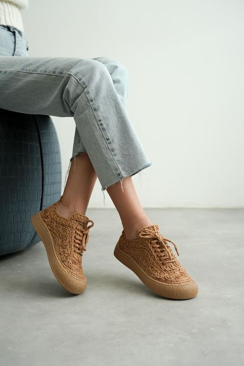 Toptan Kadın Taba Sneaker TR01MY01D