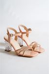 Toptan Kadın Şeffaf Topuklu Sandalet TR125Y02C