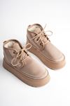 Kadın Kalın Tabanlı Kışlık Kürklü Bot TR04MK02F